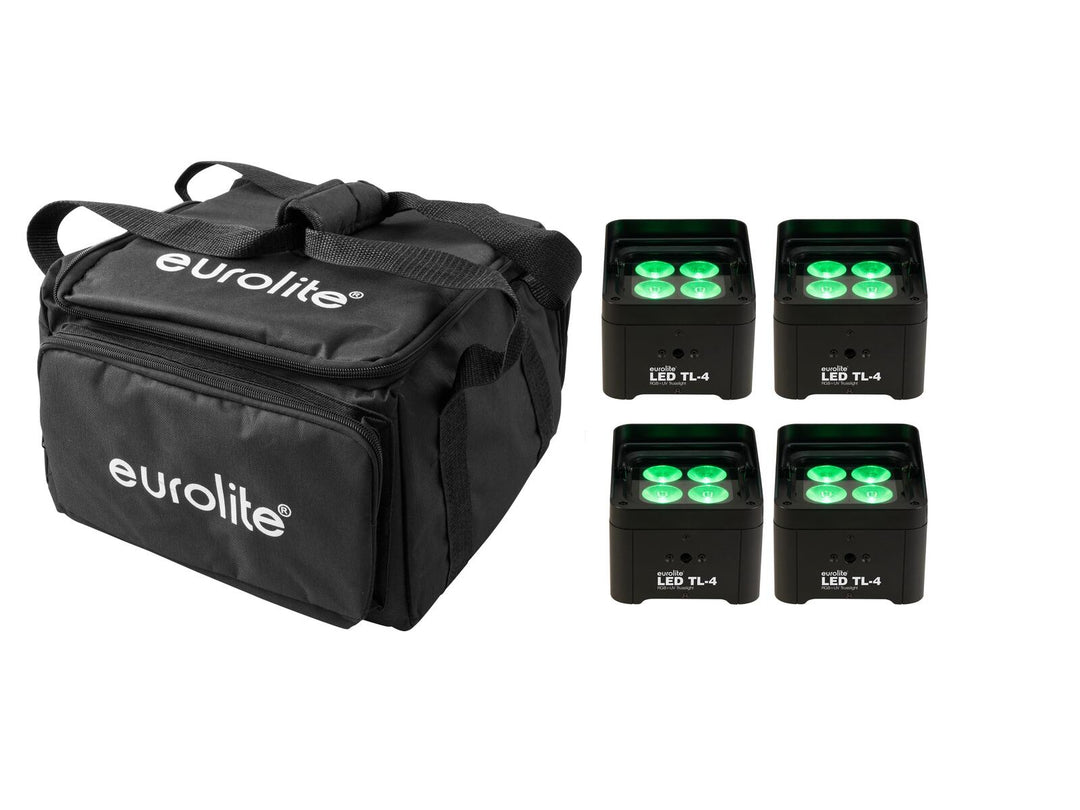 EUROLITE Set 4x LED TL-4 Trusslight + Bolsa blanda
