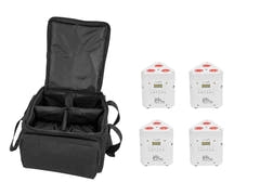 EUROLITE Set 4x AKKU TL-3 TCL blanco + SB-4 Soft Bag