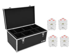 EUROLITE Set 4x AKKU TL-3 TCL blanco + Case TDV-1