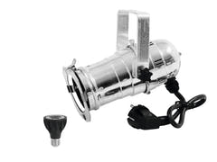 EUROLITE Conjunto PAR-20 Spot plateado + PAR-20 230V COB 6W E-27 LED 1800-3000K dim2warm