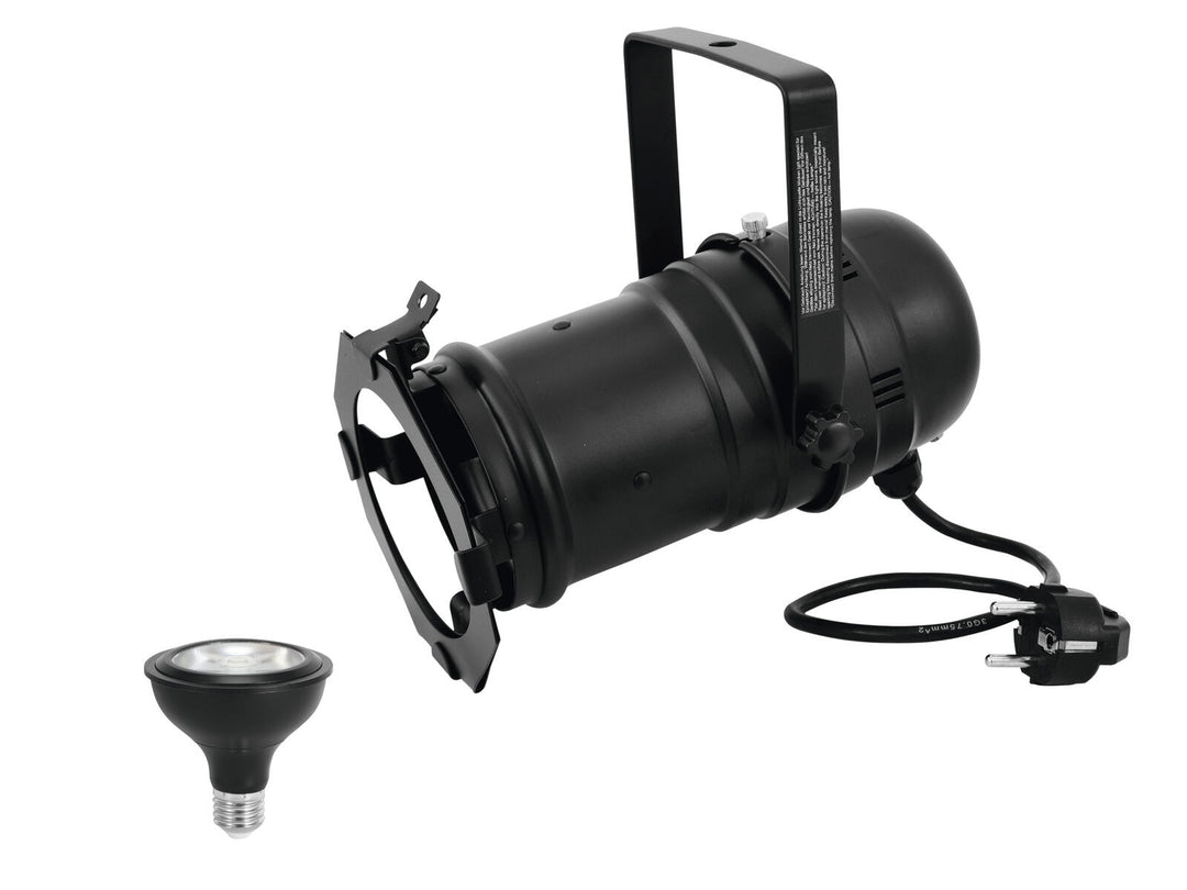 EUROLITE Conjunto PAR-30 Foco bk + PAR-30 230V COB 12W E-27 LED 1800-3000K dim2warm