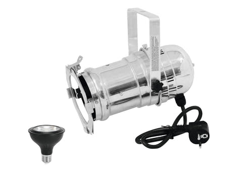 Conjunto EUROLITE Foco PAR-30 sil + PAR-30 230V COB 12W E-27 LED 1800-3000K dim2warm