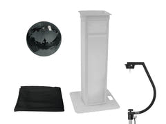 EUROLITE Set bola de espejos de 30cm negra con stand de escenario variable + Cover negra