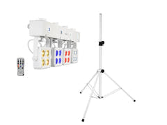 Conjunto EUROLITE LED KLS-180 blanco + BS-2 soporte de altavoz EU blanco