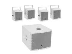 OMNITRONIC Conjunto MOLLY-12A Subwoofer activo + 4x MOLLY-6 Top 8 ohms, blanco