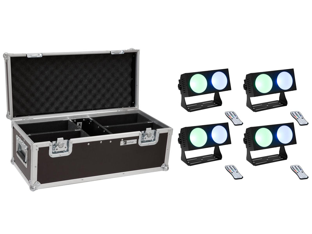 EUROLITE Set 4x LED CBB-2 COB RGB Barra + Estuche