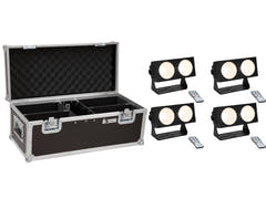 EUROLITE Conjunto 4x LED CBB-2 COB WW Barra + Estuche