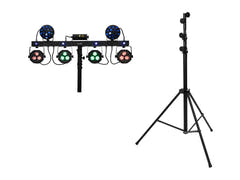 EUROLITE Set de luces LED KLS Laser Bar Next FX + STV-60-WOT EU Soporte de acero negro