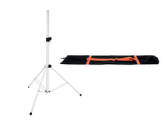 OMNITRONIC Set BS-2 EU soporte de altavoz blanco + bolsa de transporte