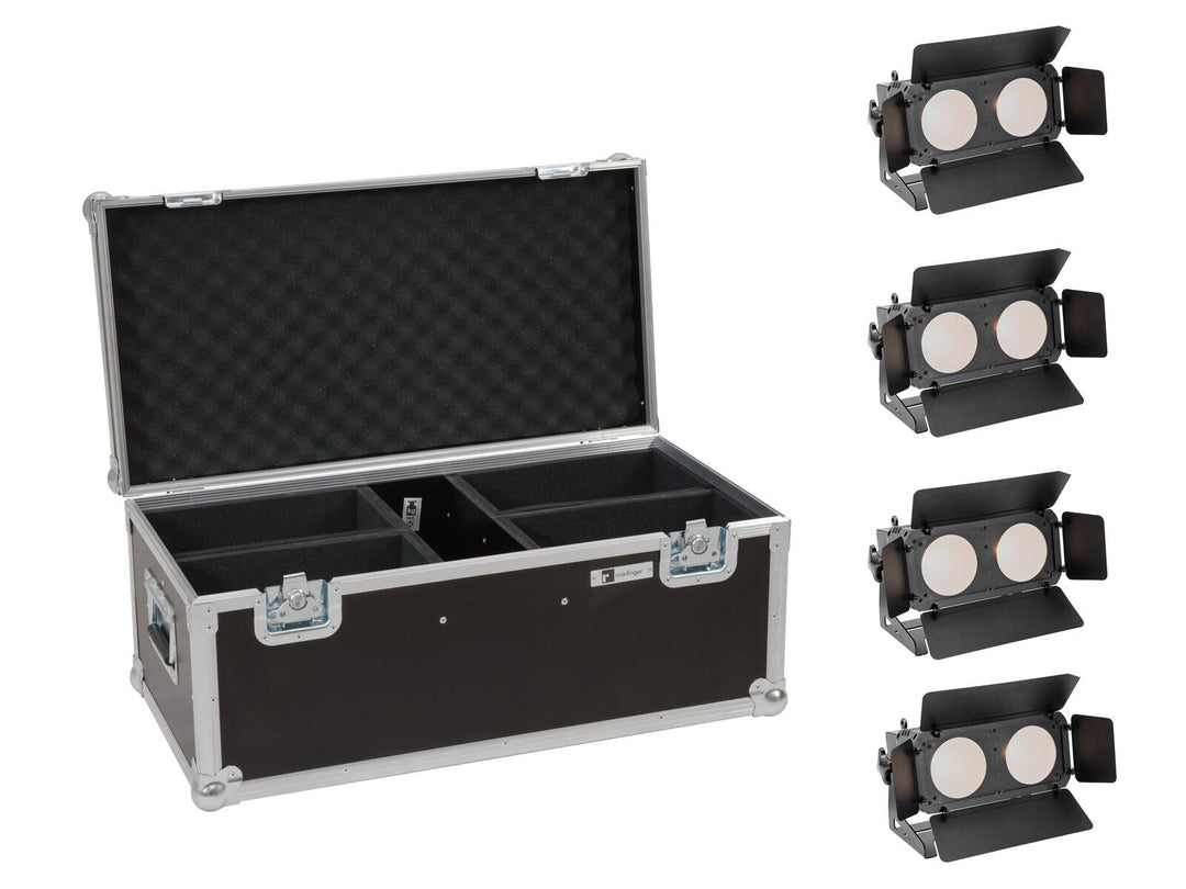 EUROLITE Set 4x LED CBB-2 WW/CW Fairlight + Estuche