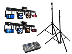 EUROLITE Set 2x LED KLS Laser Bar PRO + Easy Show + 2x soporte de sistema de altavoces M-4