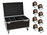 EUROLITE set de 8x LED IP PAR 12x9W SCL Spot + case con ruedas