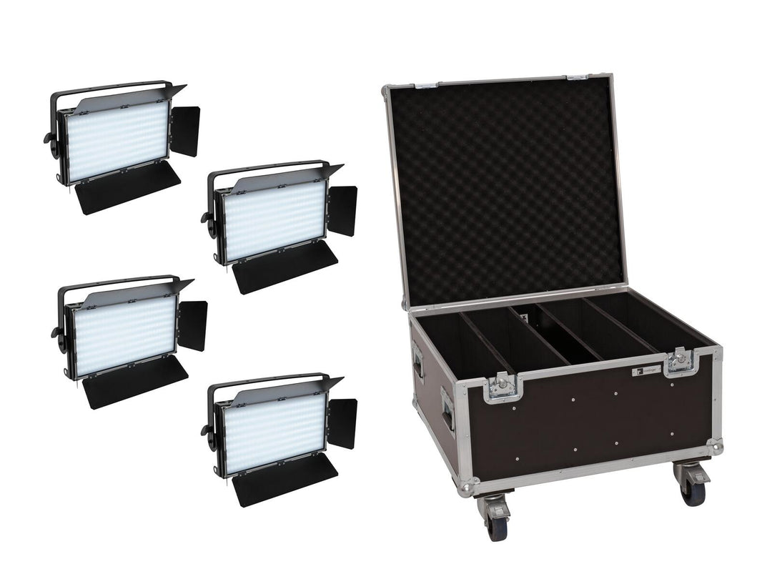 EUROLITE Set 4x LED PLL-480 CW/WW Panel + estuche