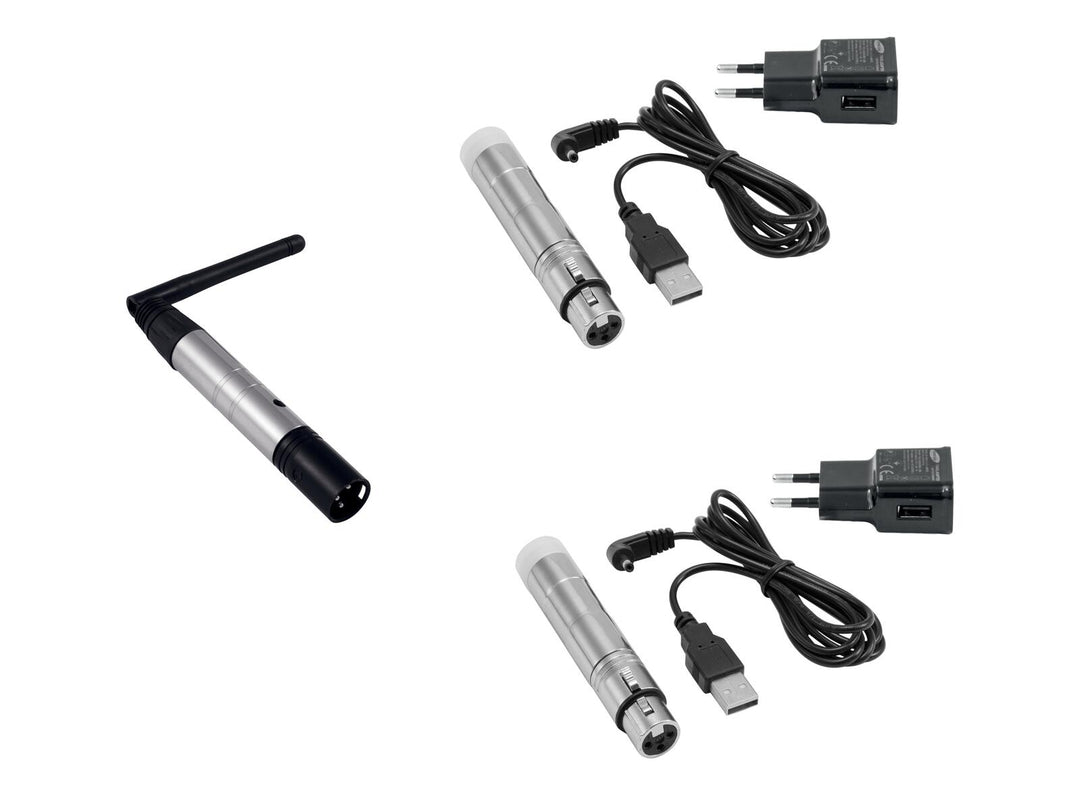 EUROLITE Set QuickDMX 1x Transmisor + 2x Receptor AKKU