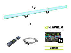 EUROLITE Set de 5x LED PR-100/32 Pixel DMX Rail + software Madrix