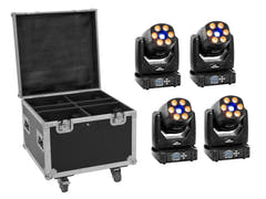 EUROLITE Set 4x LED TMH-H90 + Case con ruedas