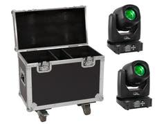 EUROLITE Set 2x LED TMH-B90 + Case con ruedas