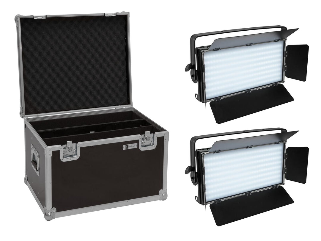 EUROLITE Set 2x LED Panel PLL-480 QCL + Estuche