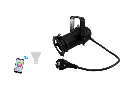 EUROLITE Set PAR-16 Foco bk + LED GU10 RGB/WW/CW WiFi