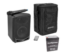 OMNITRONIC Set WAMS-65BT + batería + bolsa de transporte