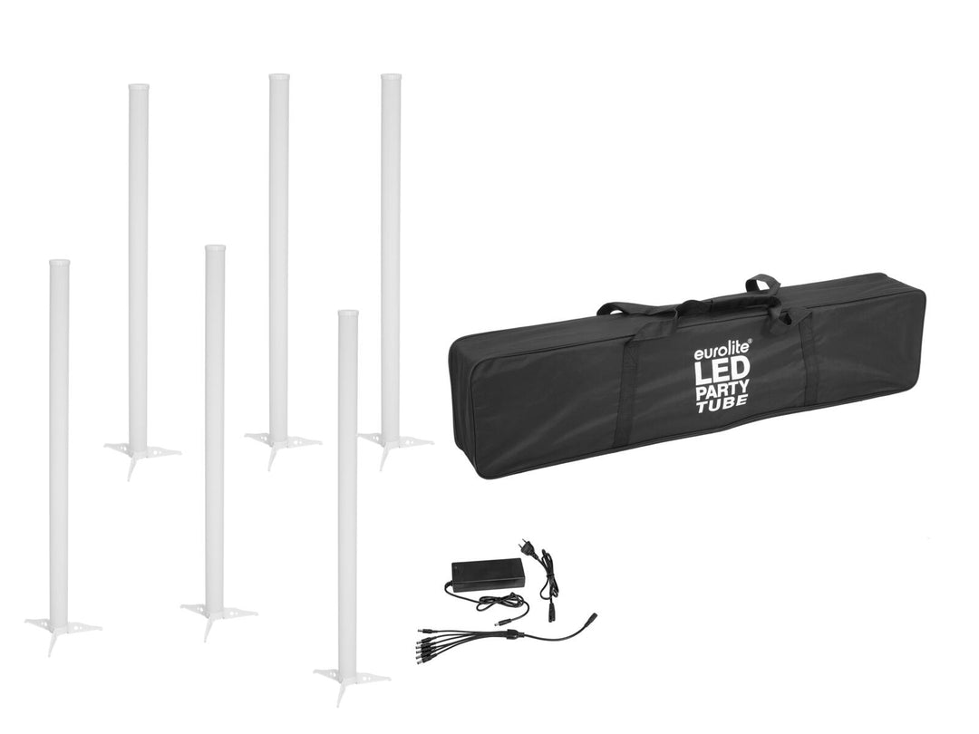 EUROLITE Set 6x AKKU LED Party Tube IR + cargador + Soft Bag