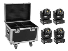 EUROLITE Set 4x LED TMH-S60 Cabezas Móviles-Spot + Case