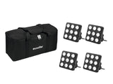 EUROLITE Set 4x LED Party Panel RGB+UV + Soft Bag