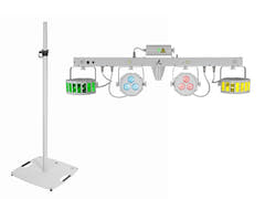 EUROLITE Set LED KLS Laser Bar FX Light Set blanco + BPS-3 soporte de altavoz blanco