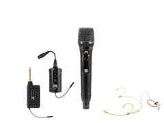 OMNITRONIC Set FAS TWO + Micrófono inalámbrico Dyn. + BP + diadema 660-690MHz