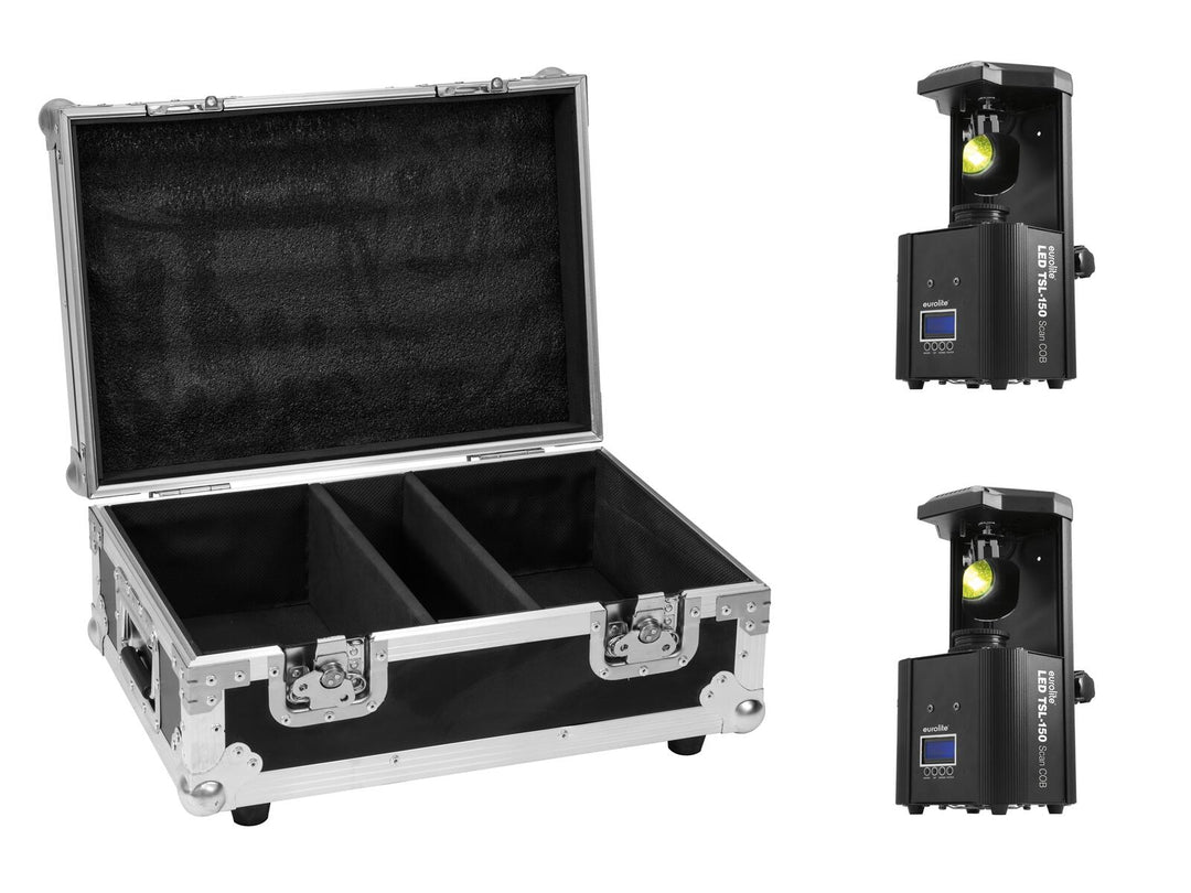 EUROLITE Conjunto 2x LED TSL-150 Scan COB + Estuche