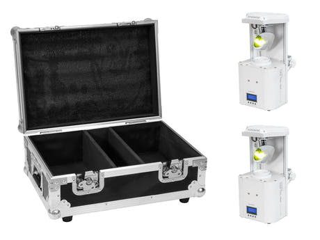EUROLITE Set de 2x LED TSL-350 Scan COB blanco + Case