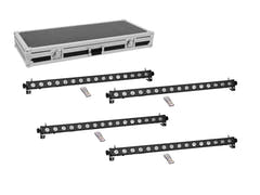 EUROLITE Set 4x LED PIX-16 QCL Bar + Estuche