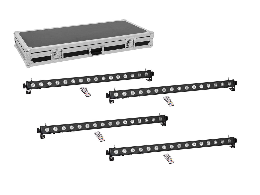 EUROLITE Set 4x LED PIX-16 QCL Bar + Estuche