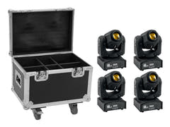EUROLITE Set 4x foco LED TMH-17 + estuche con ruedas