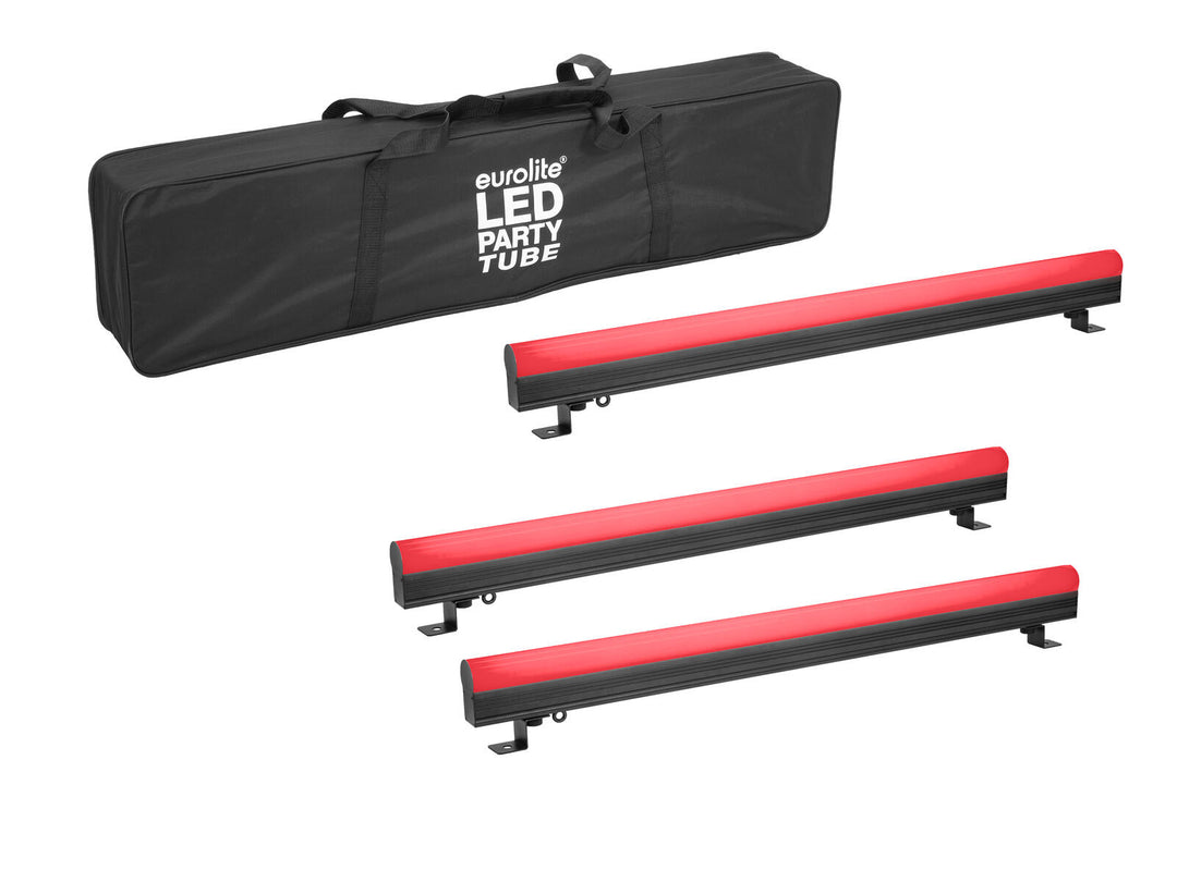 EUROLITE conjunto 3x AKKU PT-100/32 Pixel DMX tubo + bolsa blanda