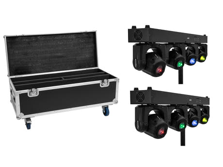 EUROLITE Set 2x LED TMH Bar S120 + case con ruedas