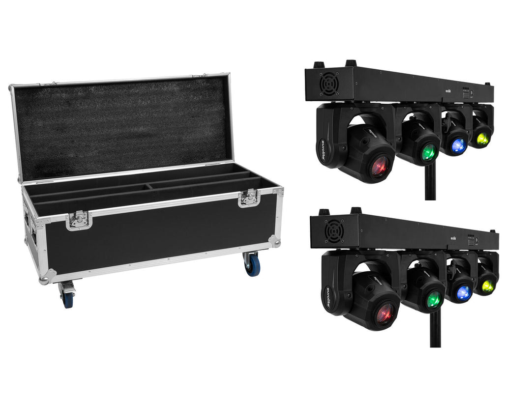 EUROLITE Set 2x LED TMH Bar S120 + case con ruedas