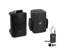 OMNITRONIC Set PORTY-8A Sistema de PA inalámbrico + transmisor Bodypack incl. micrófono Lavalier + bolsa blanda