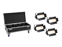 Conjunto de 4x LED PLL-576 CW/WW Panel + Estuche con ruedas