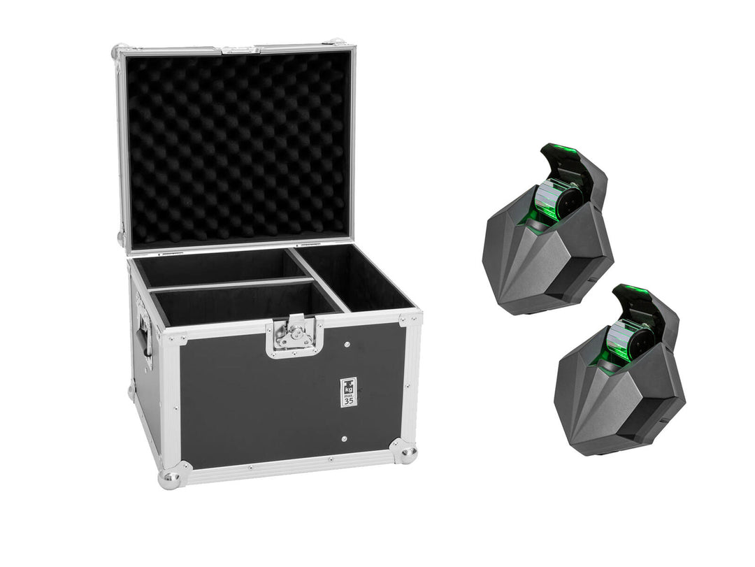 EUROLITE Set 2x LED CAT-80 Beam Effect + estuche de transporte