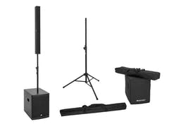 OMNITRONIC Conjunto ROD-1283 sistema de altavoces de columna activo + soporte para altavoz + conjunto de cover