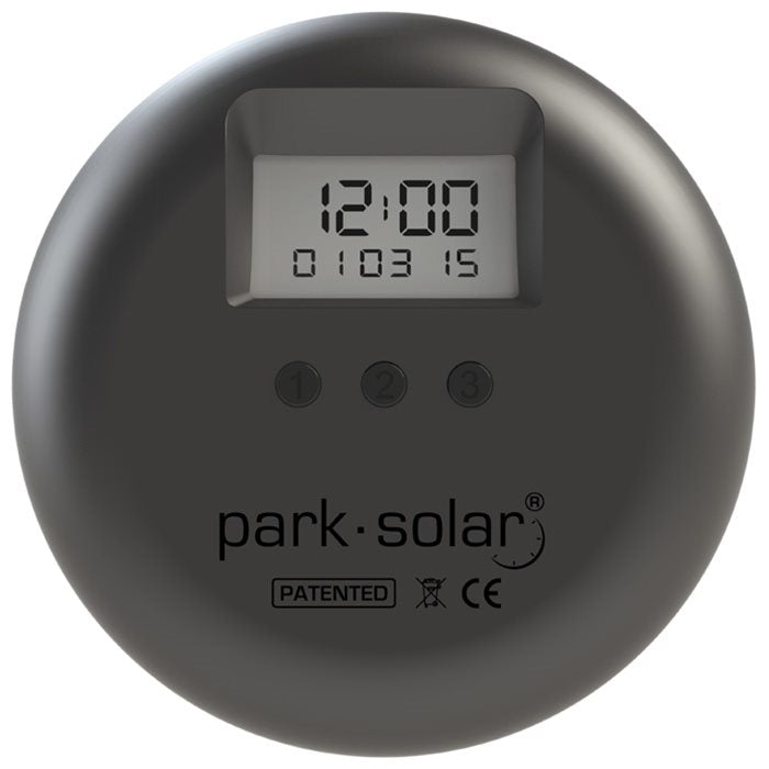 Park Solar Reloj de Estacionamiento, Negro