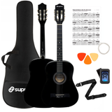 SUPRIMO CGS1 BK 4/4 klassisk guitar sort til indlæring