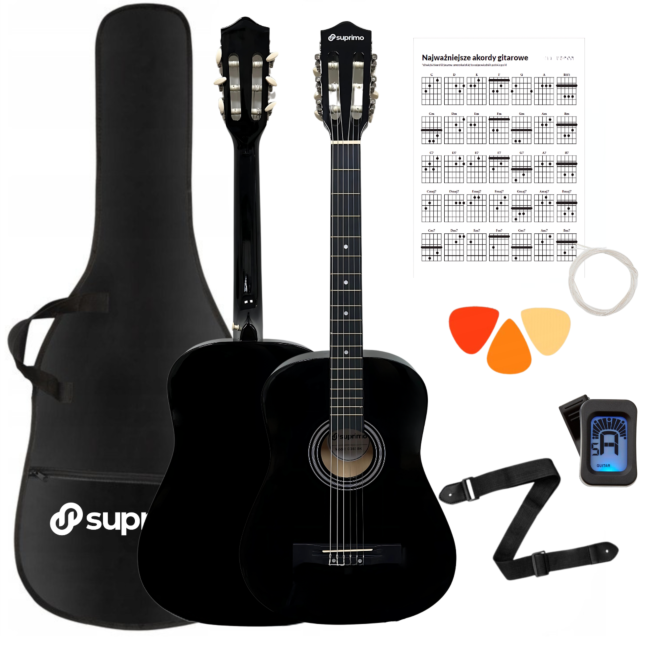 Suprimo CGS3 BK Guitarra clásica 4/4 – Set de iniciación negro