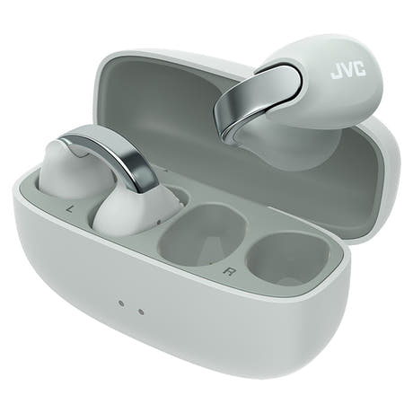 JVC Nearphones HA-NP1T Auriculares de oído abierto Gris hielo
