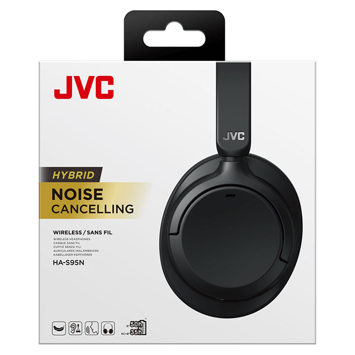 JVC HA-S95N Hybrid ANC Auriculares circumaurales Negros