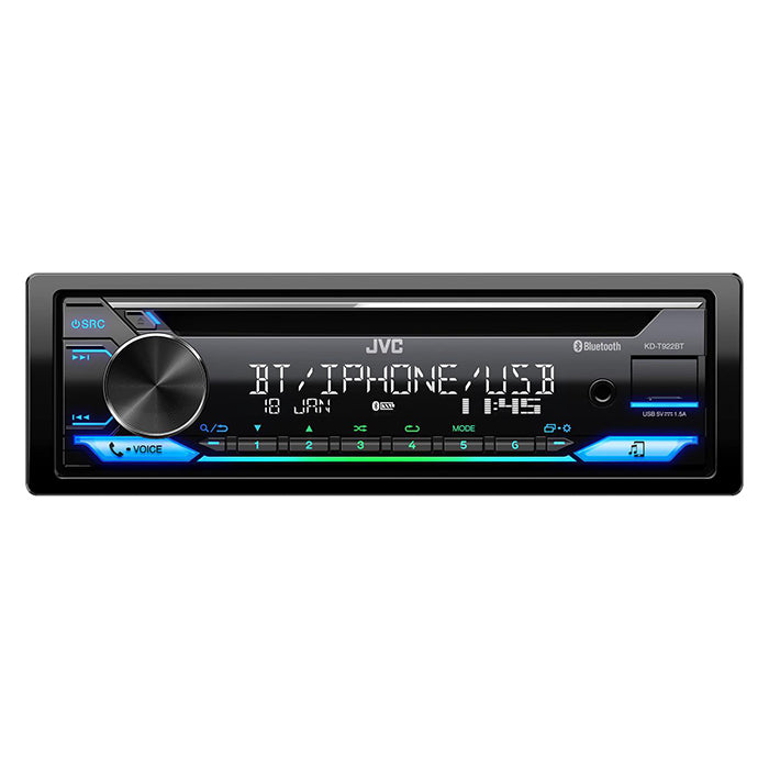 Radio para coche JVC KD-T922BT con sintonizador CD/RDS