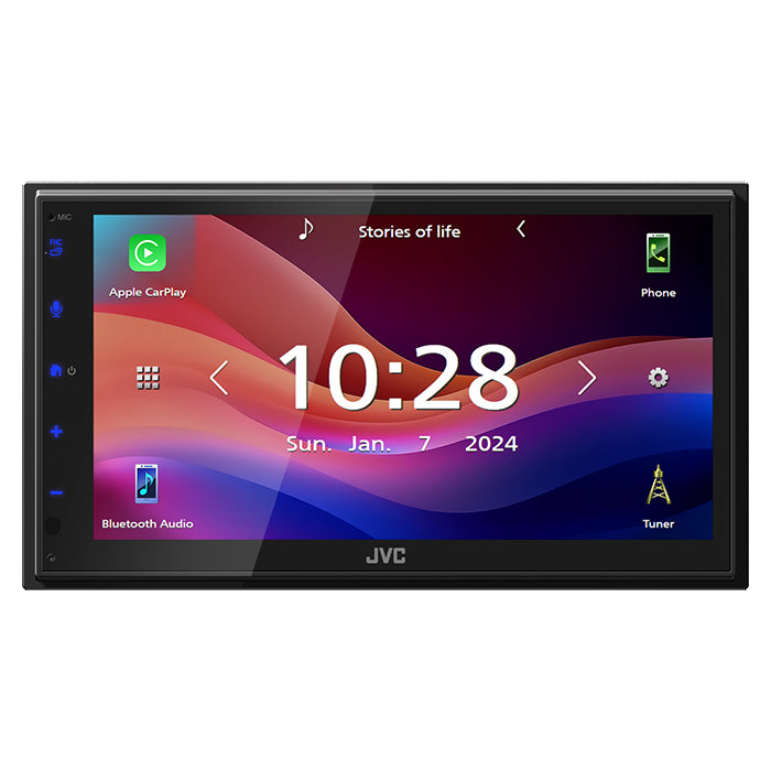 JVC KW-M593BT radio 2-DIN con CarPlay y Android Auto