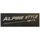 Emblema Alpine Style negro/cromo