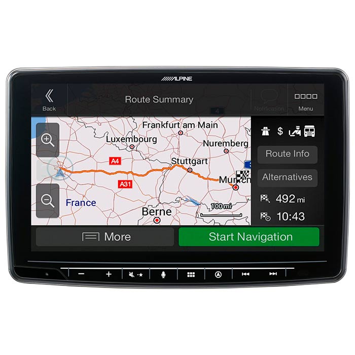 Alpine INE-F904DC Halo9 con navegación y mapas para camión
